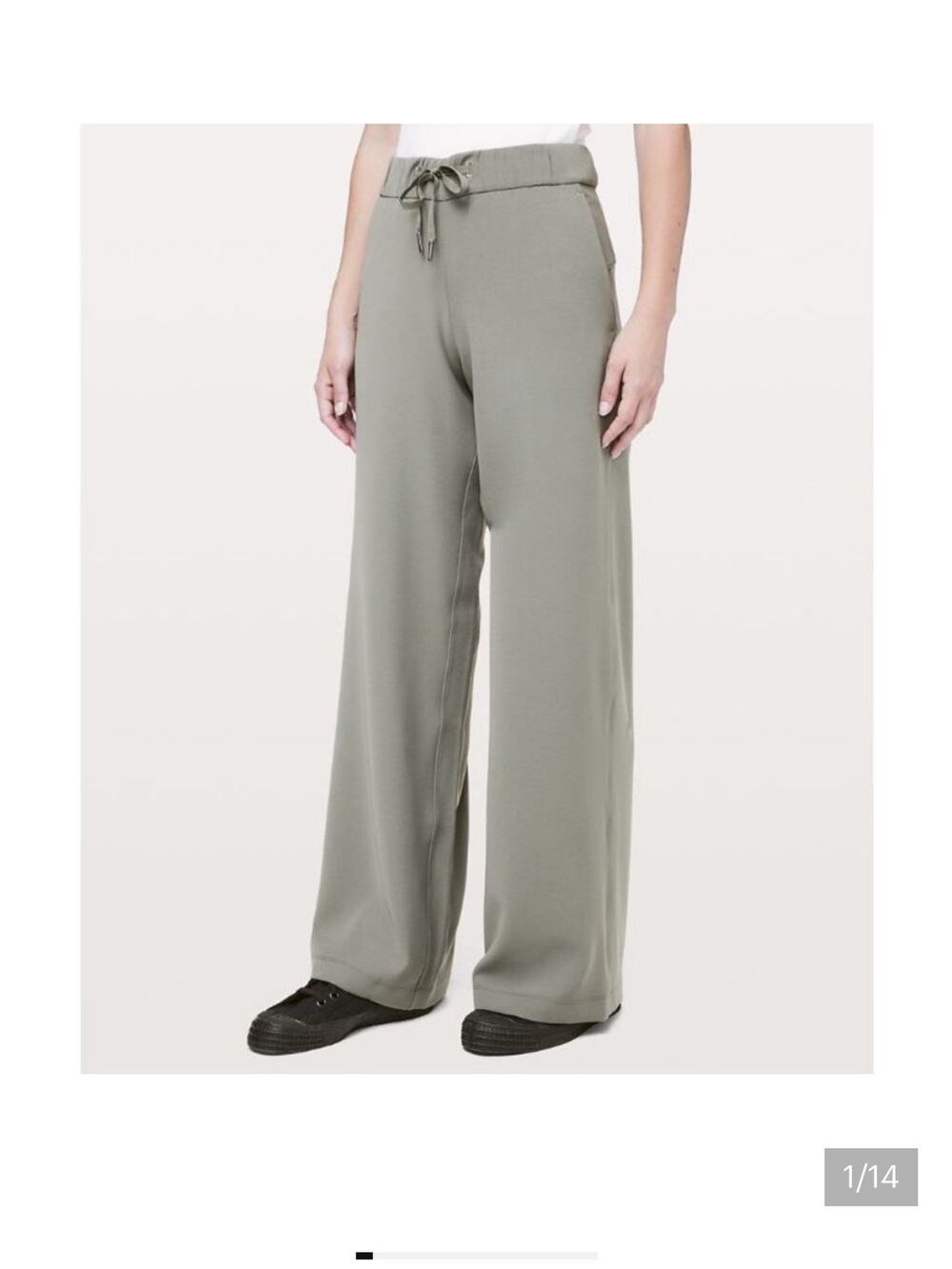 lululemon athletica Wide-Leg On the Fly wWoven Pants - Sage